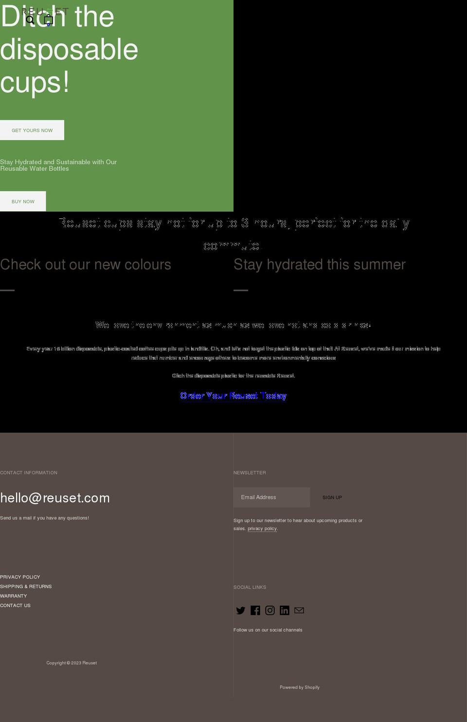 tapiocup.com — Shopify storefront screenshot