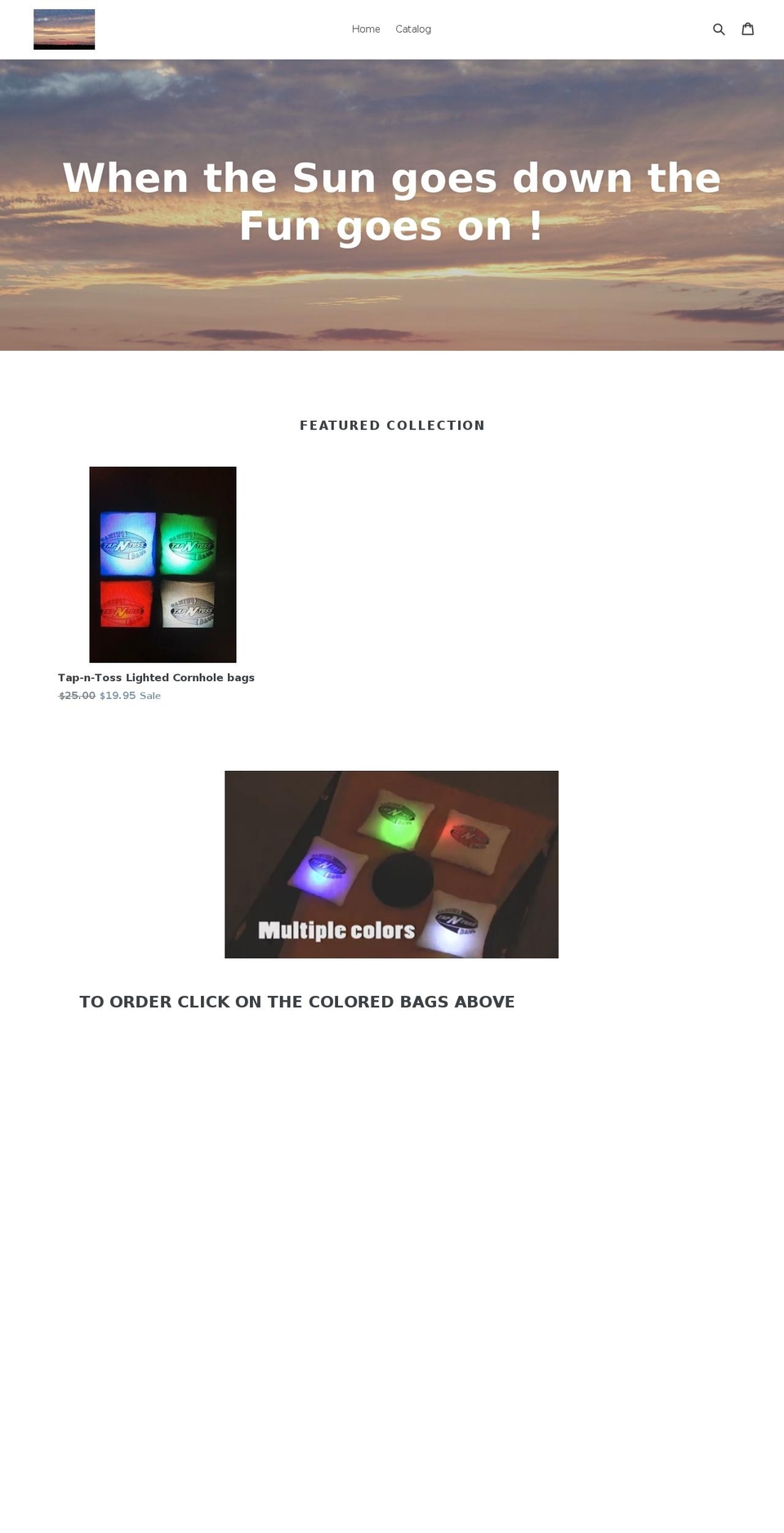 tapntoss.com — Shopify storefront screenshot