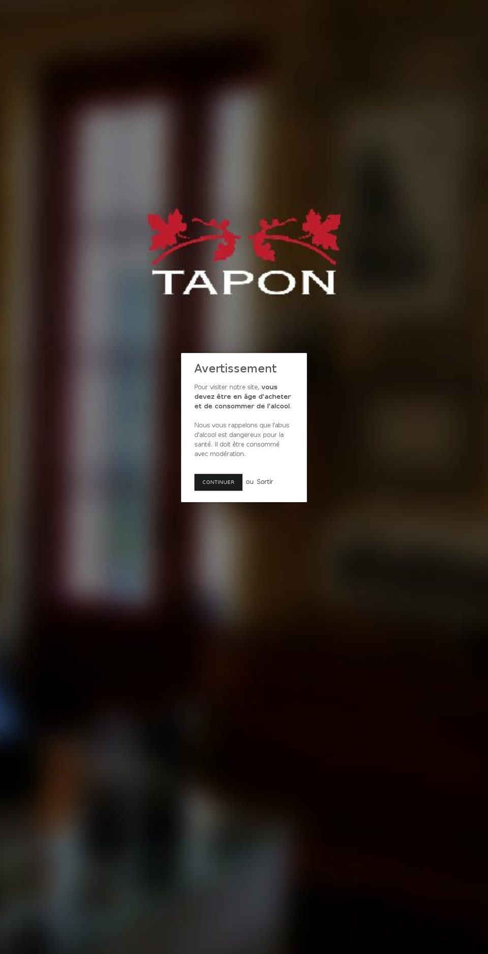 tapon-saint-emilion.com shopify website screenshot