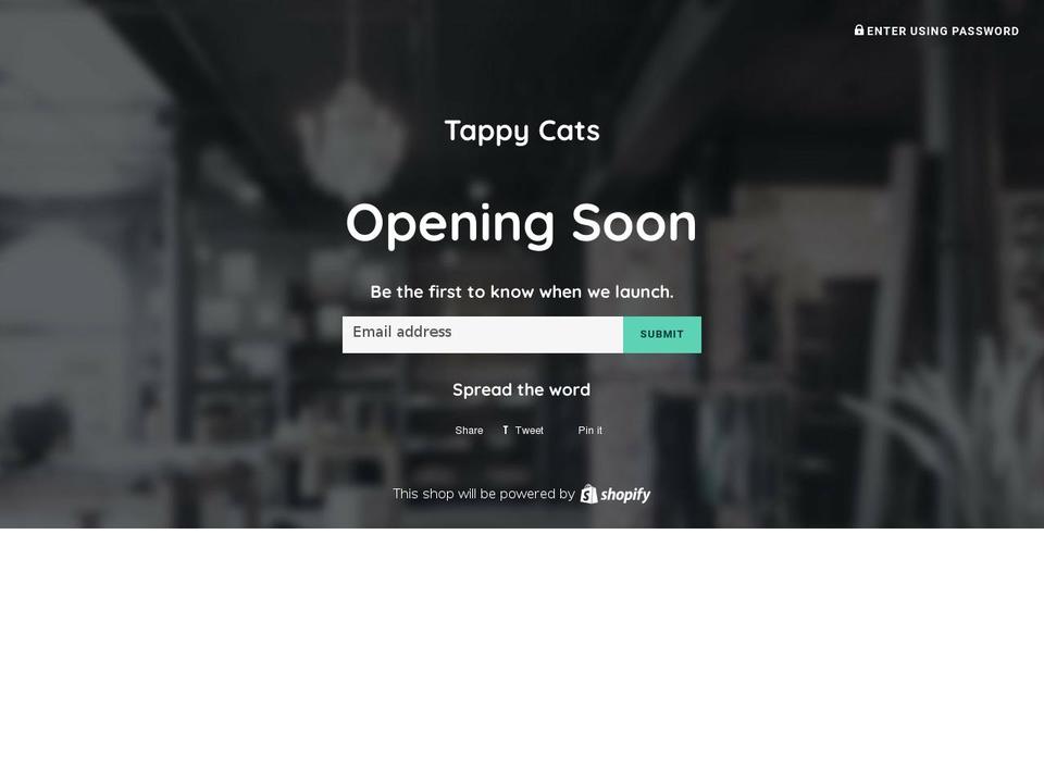 tappycats.com — Shopify storefront screenshot