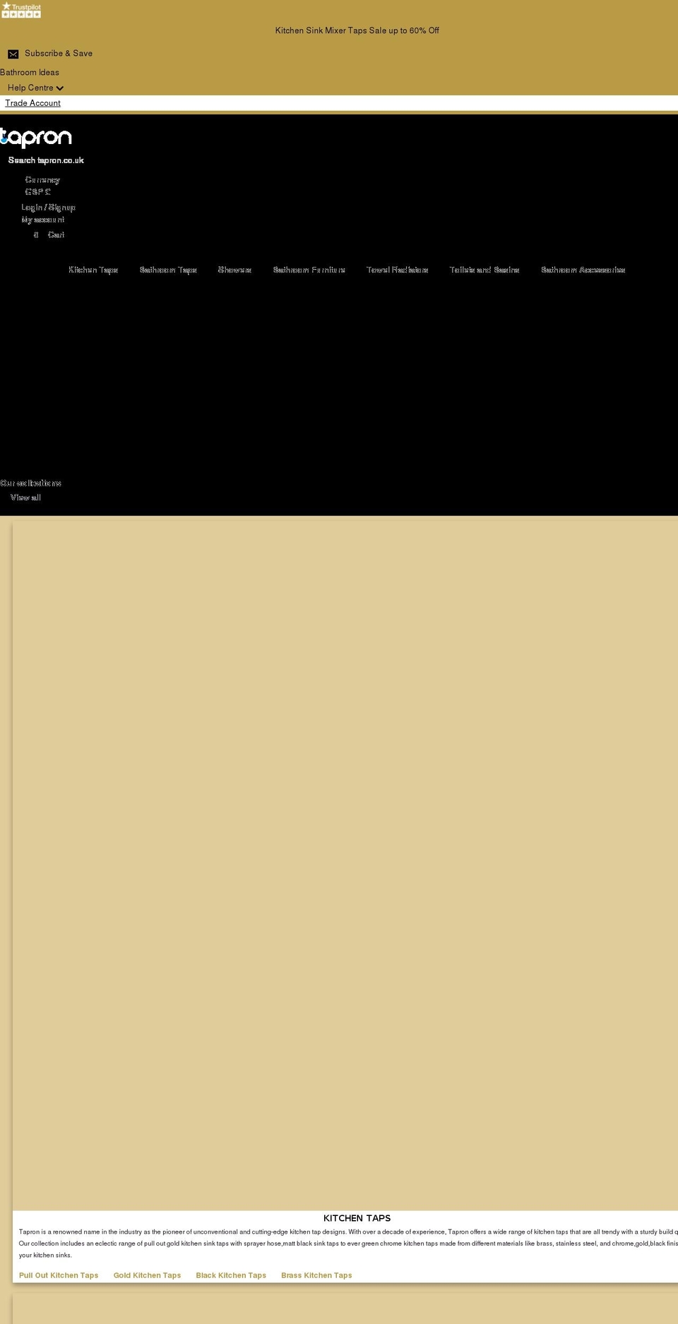 tapron.co.uk shopify website screenshot