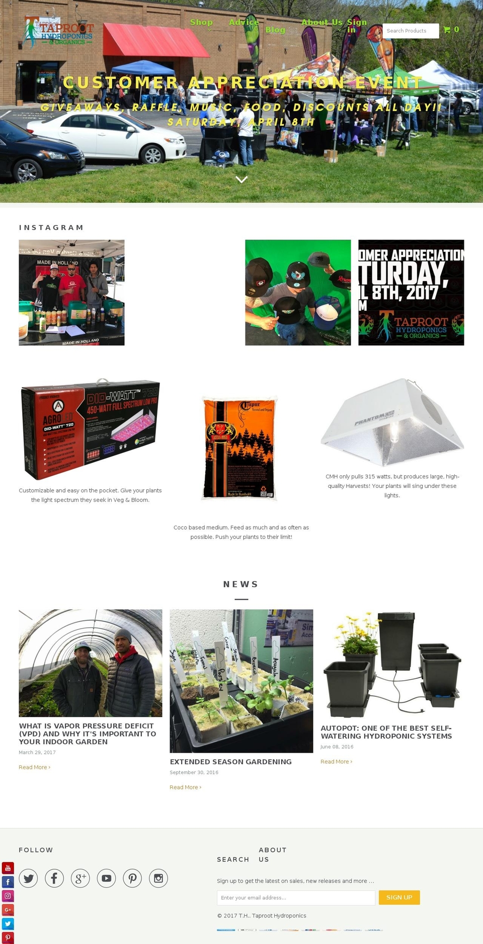taprootlocal.com shopify website screenshot