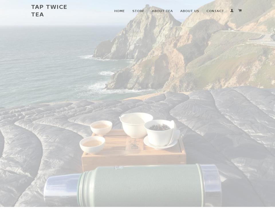 taptwicetea.com shopify website screenshot