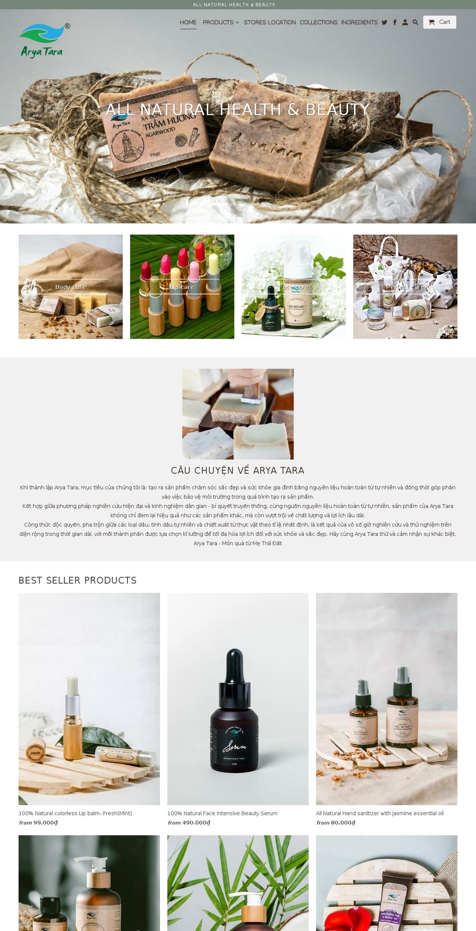 tara-handmade.com shopify website screenshot