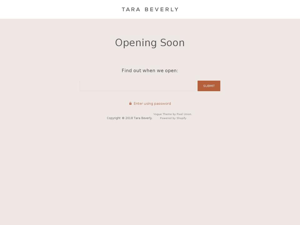Vogue Shopify theme site example tarabeverly.com