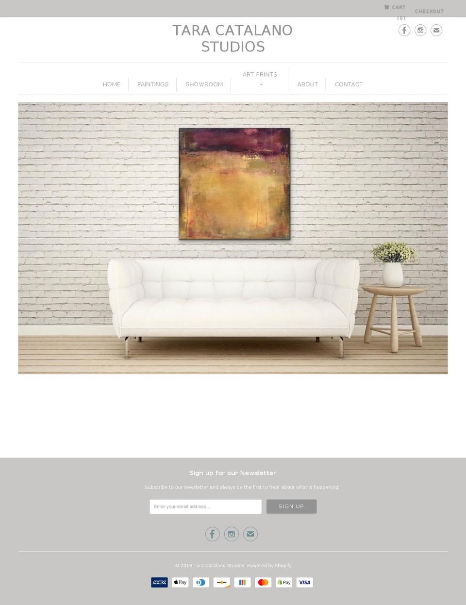taracatalanostudios.com — Shopify storefront screenshot