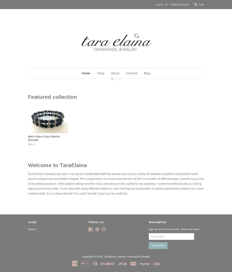 taraelaina.com — Shopify storefront screenshot