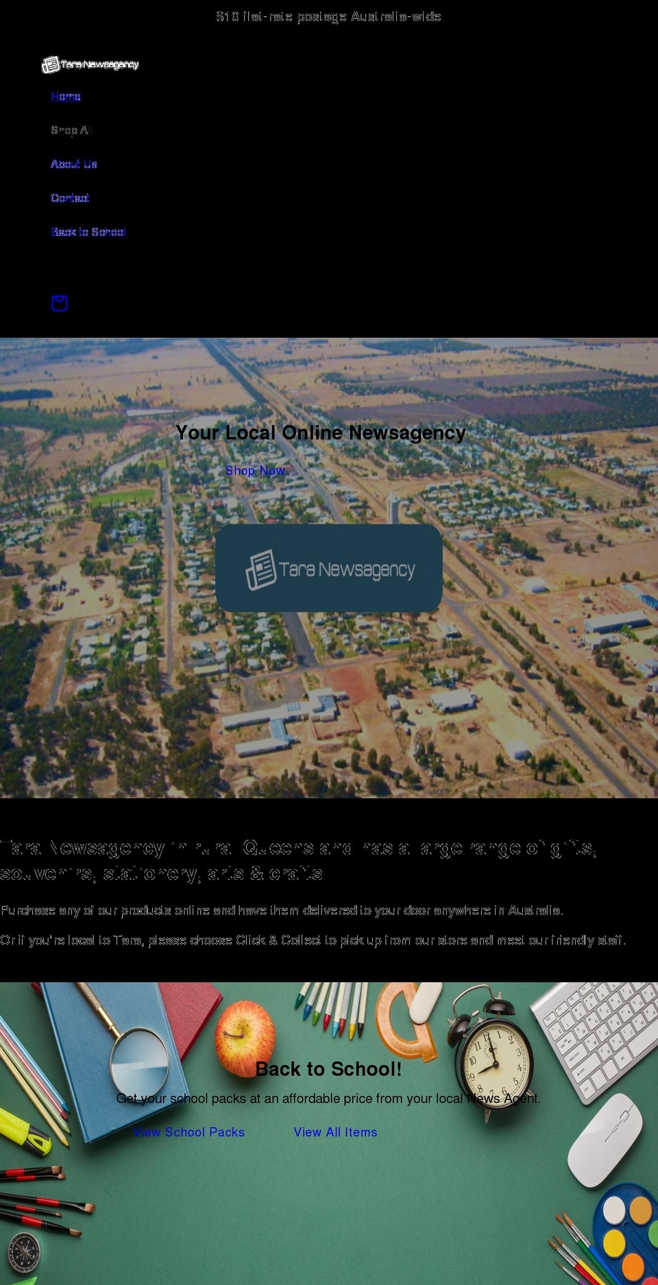 taranews.com.au shopify website screenshot