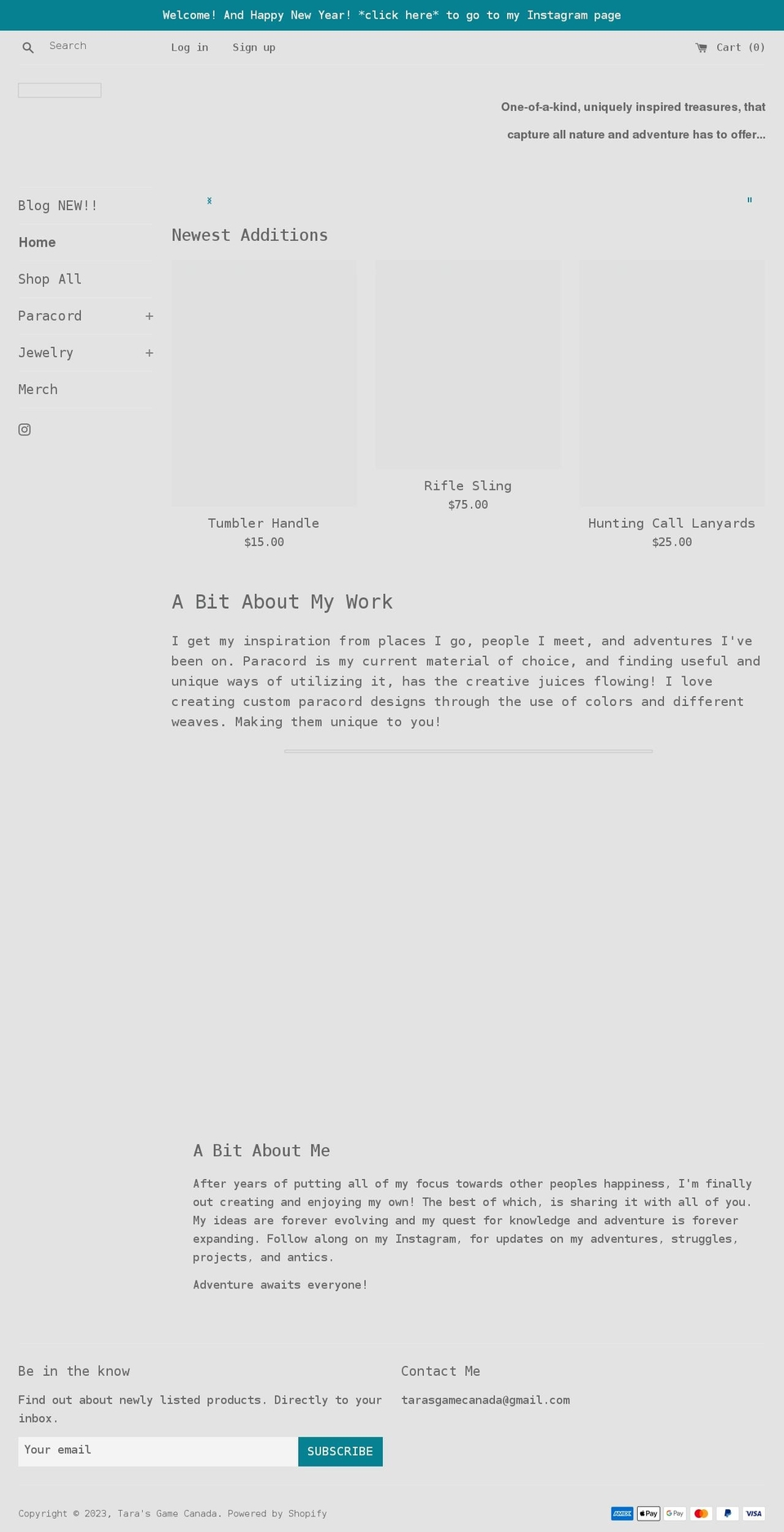 tarasgamecanada.com shopify website screenshot