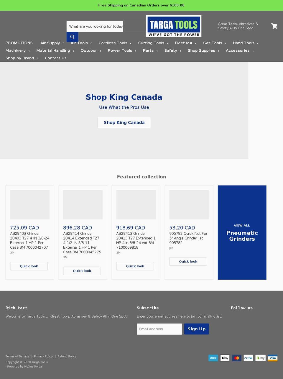 targatools.com — Shopify storefront screenshot