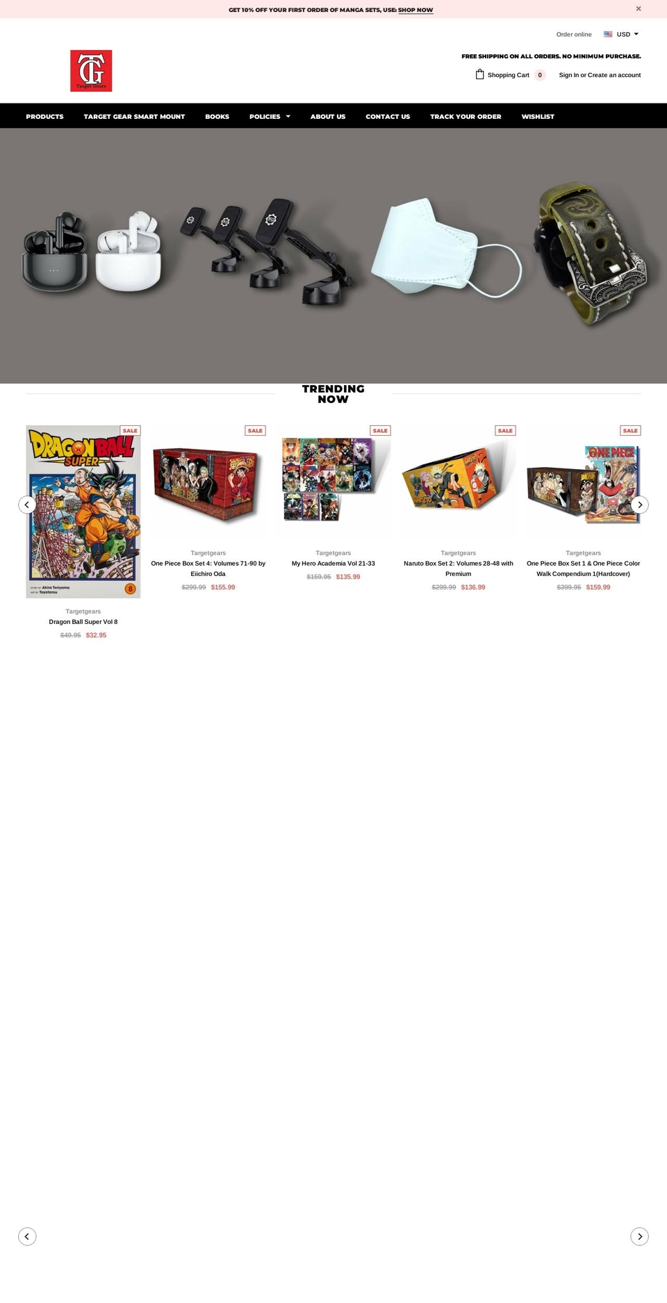 targetgears.com shopify website screenshot