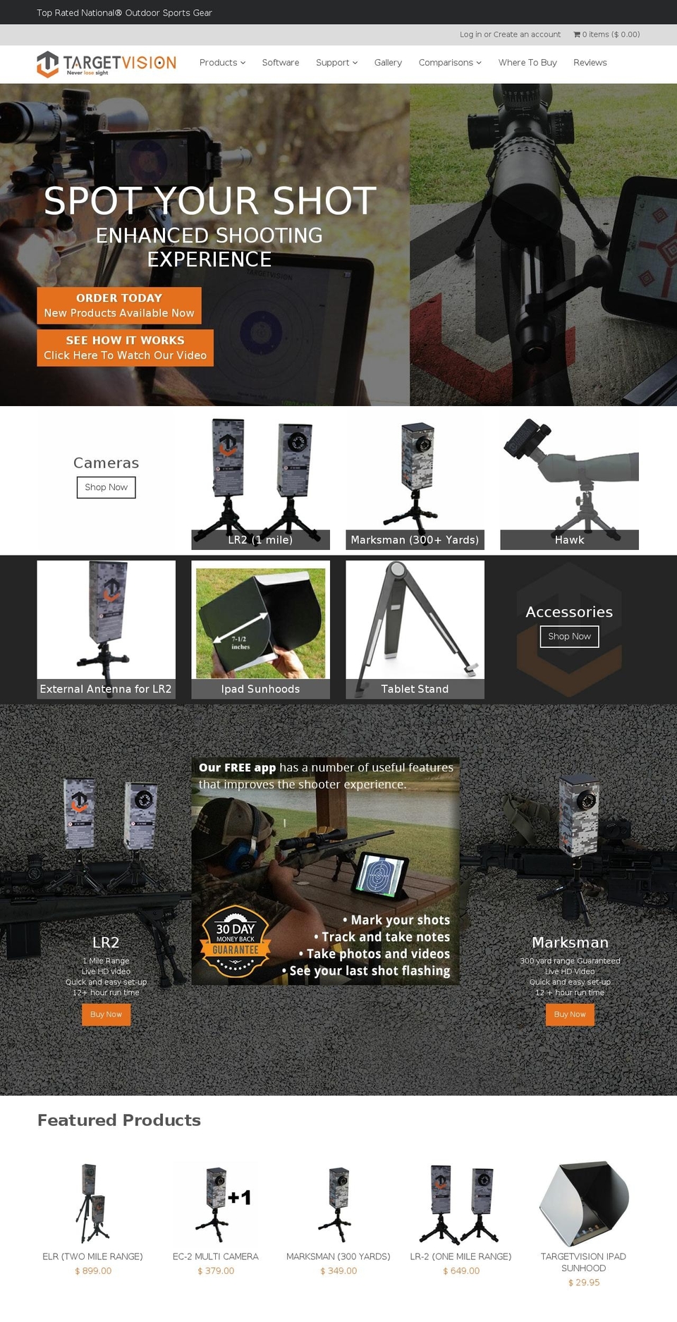 targetvisioncam.com shopify website screenshot
