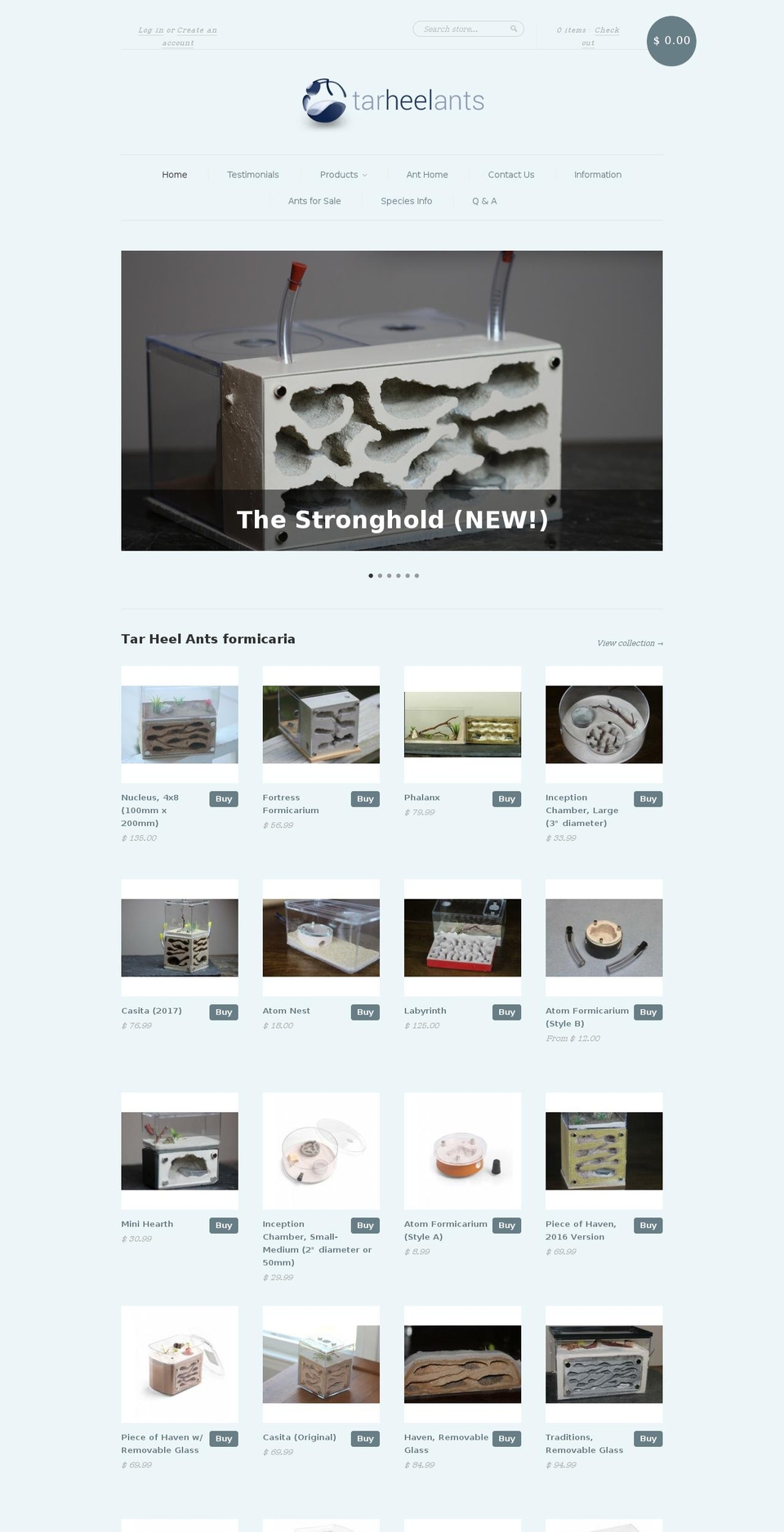 new standard Shopify theme site example tarheelants.com