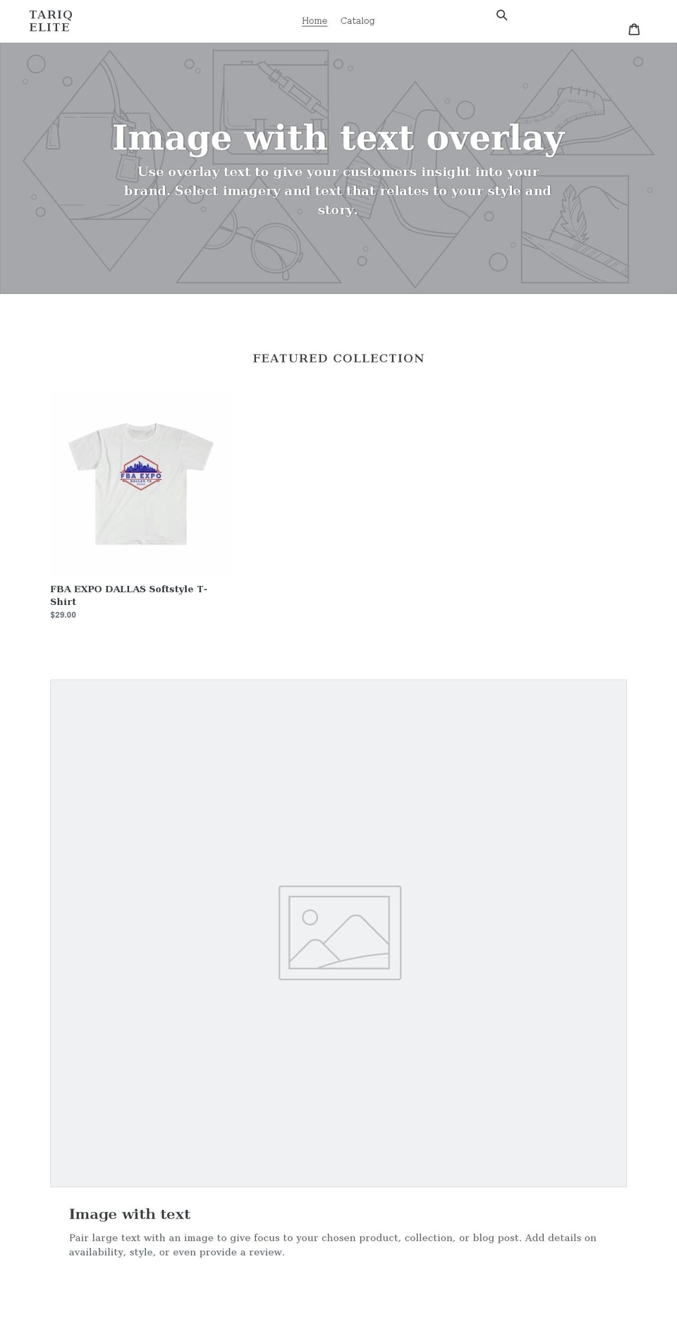 tariq-elite.myshopify.com shopify website screenshot