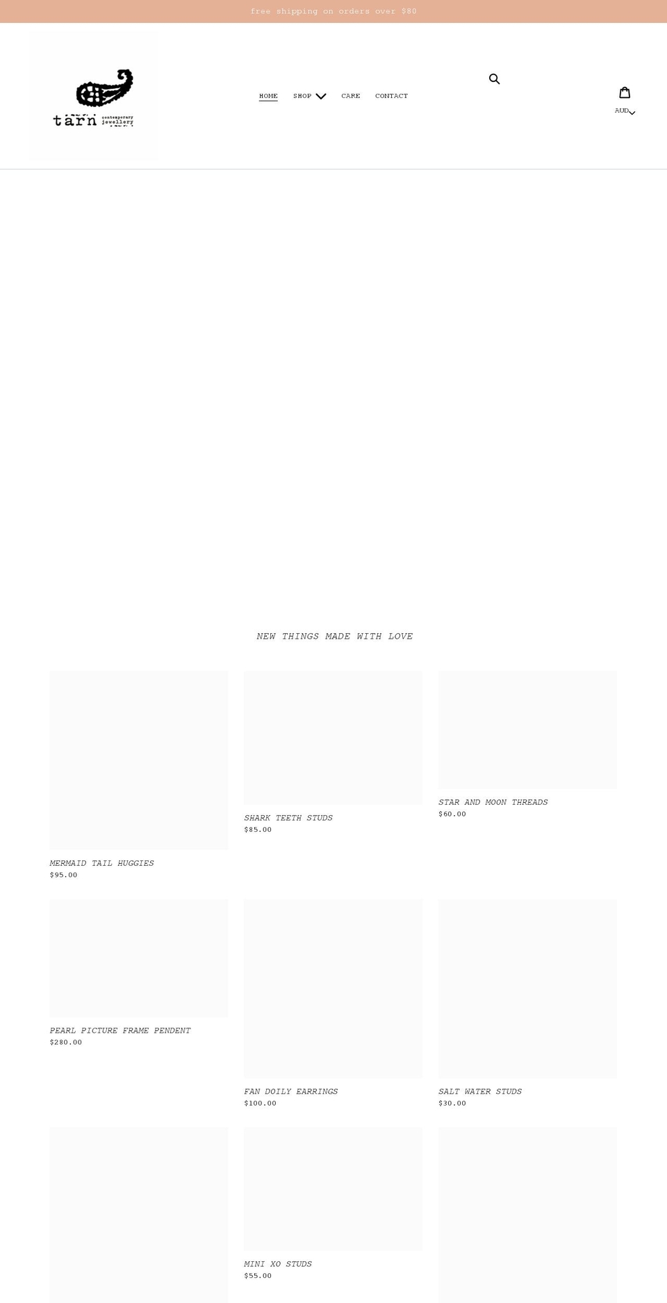 tarncontemporaryjewellery.com shopify website screenshot