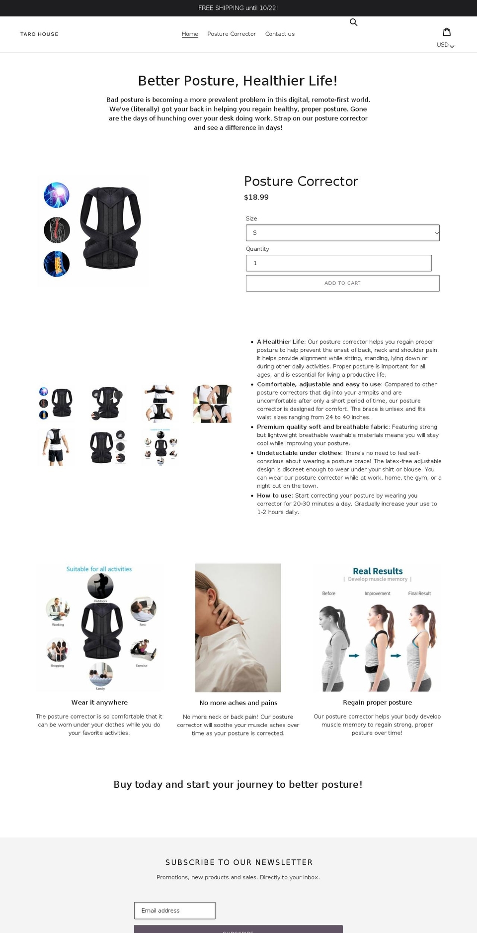 taro-house.com shopify website screenshot