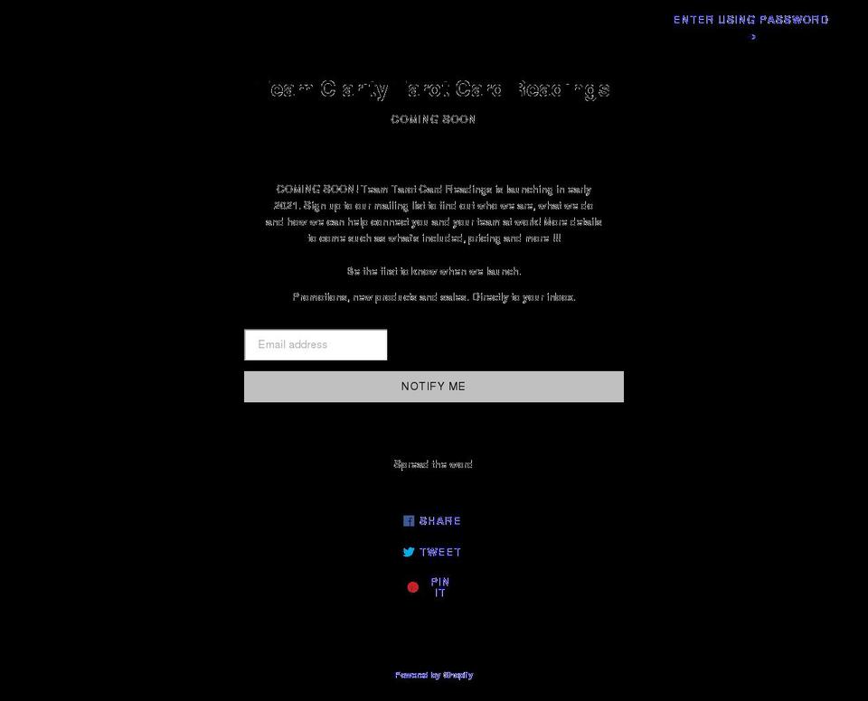 tarotcardkatie.myshopify.com shopify website screenshot