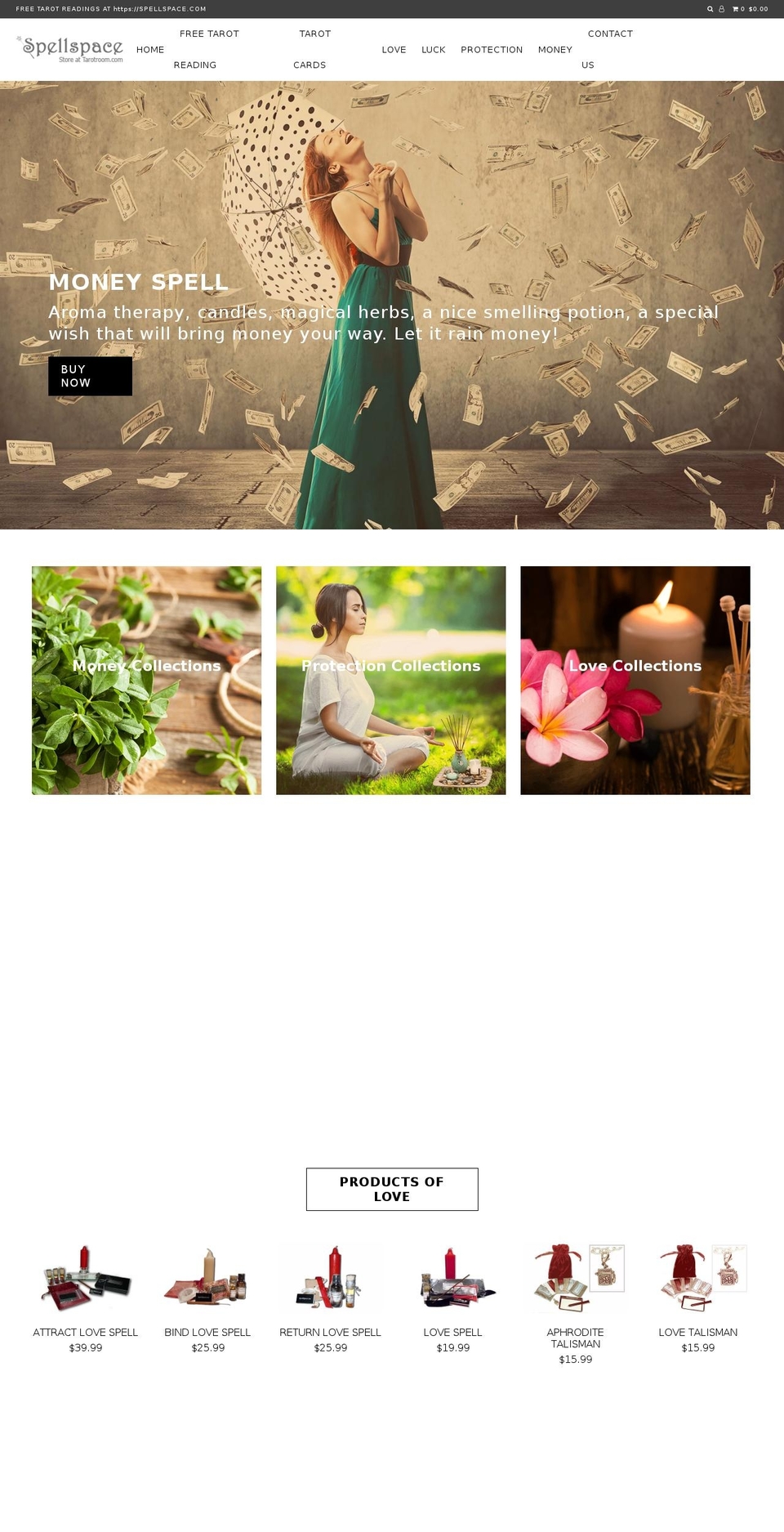 tarotroom.com shopify website screenshot