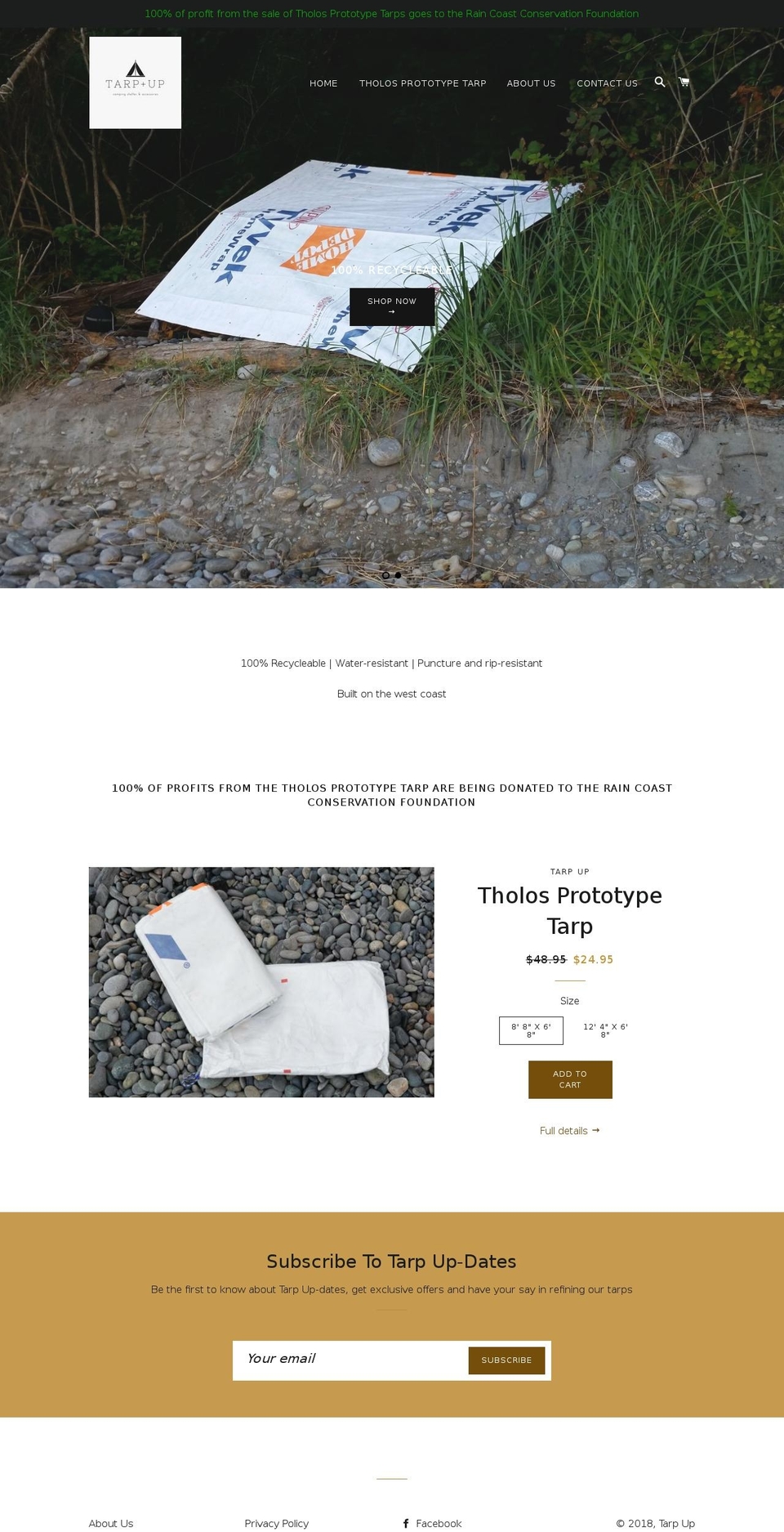 tarpup.com — Shopify storefront screenshot