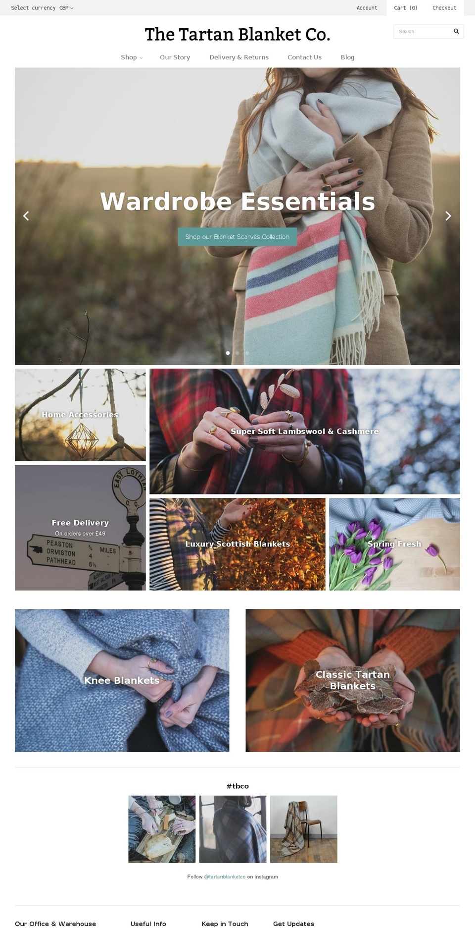 The Tartan Blanket Co. Shopify theme site example tartanblanketcompany.com