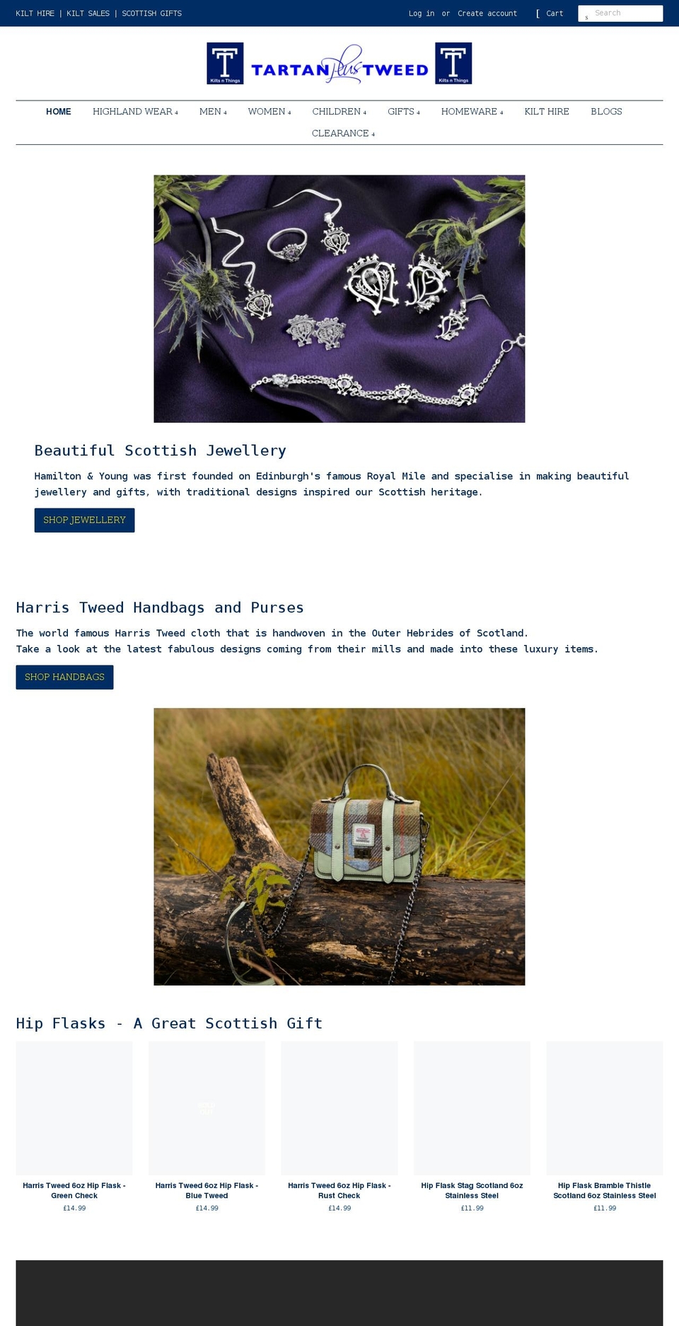 tartanplustweed.com shopify website screenshot