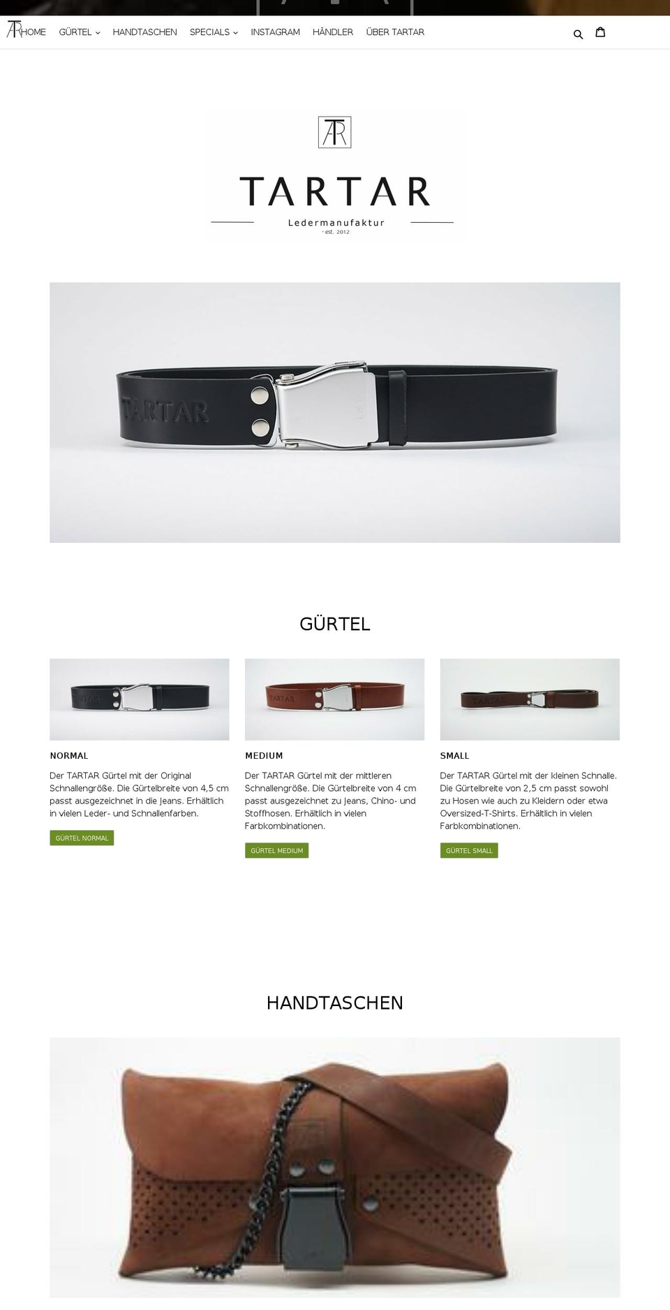 tartar-berlin.com shopify website screenshot