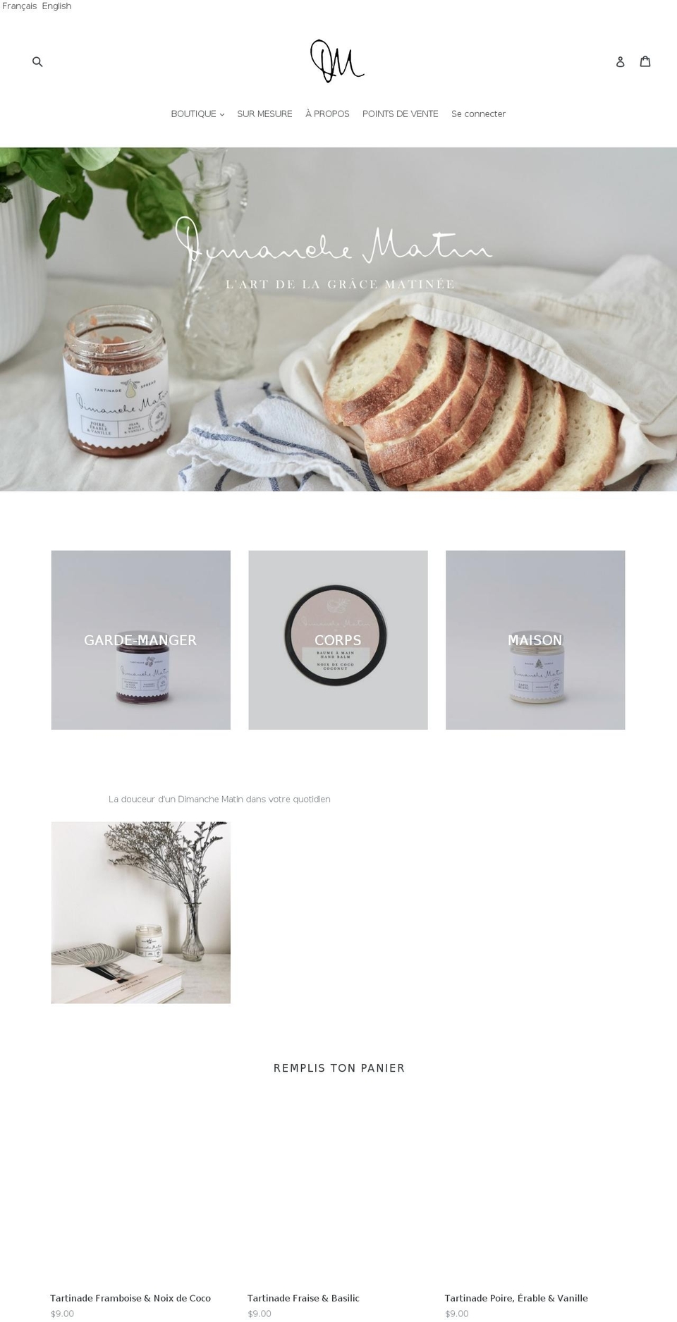tartinadesdimanchematin.com shopify website screenshot
