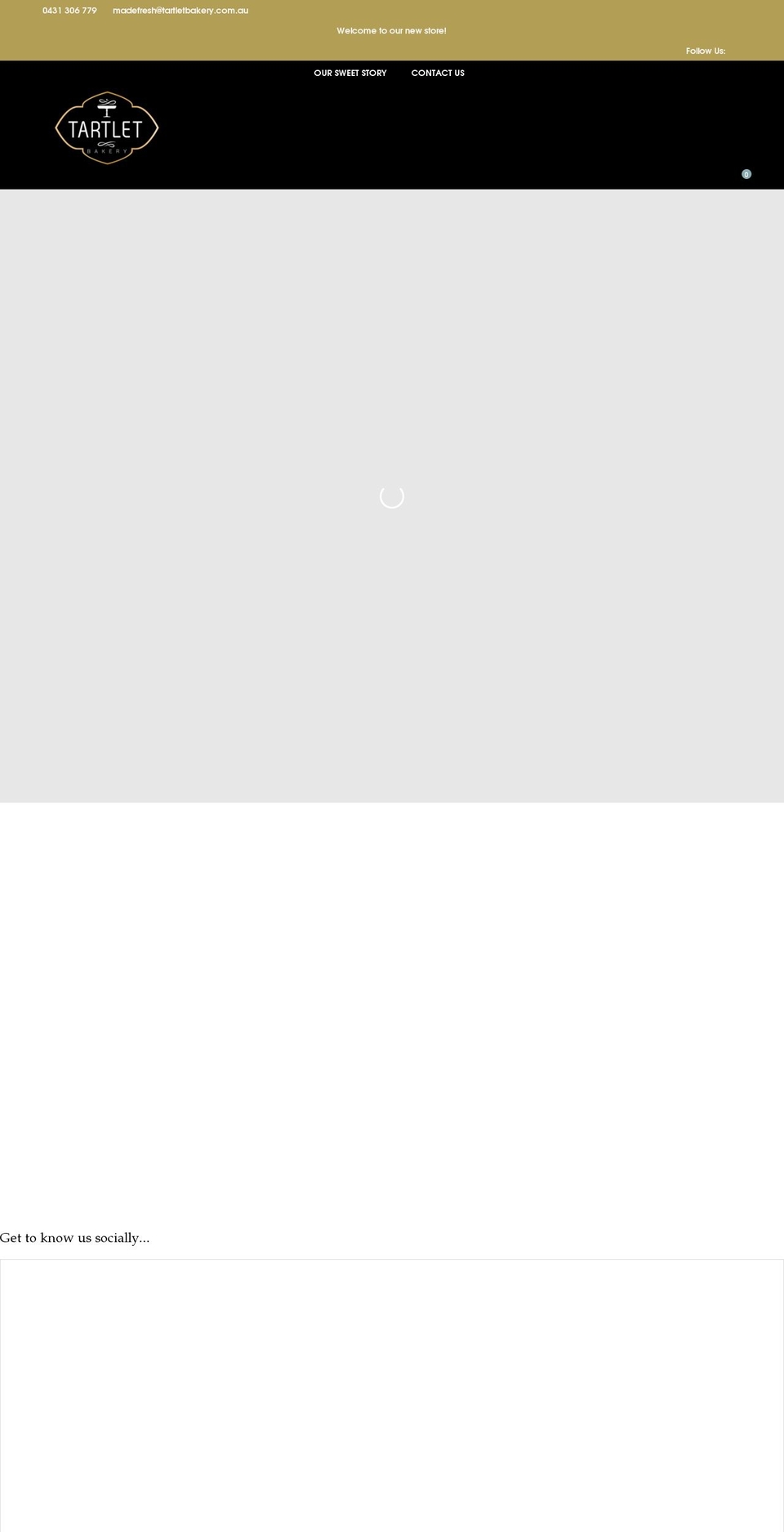 tartletbakery.com.au shopify website screenshot