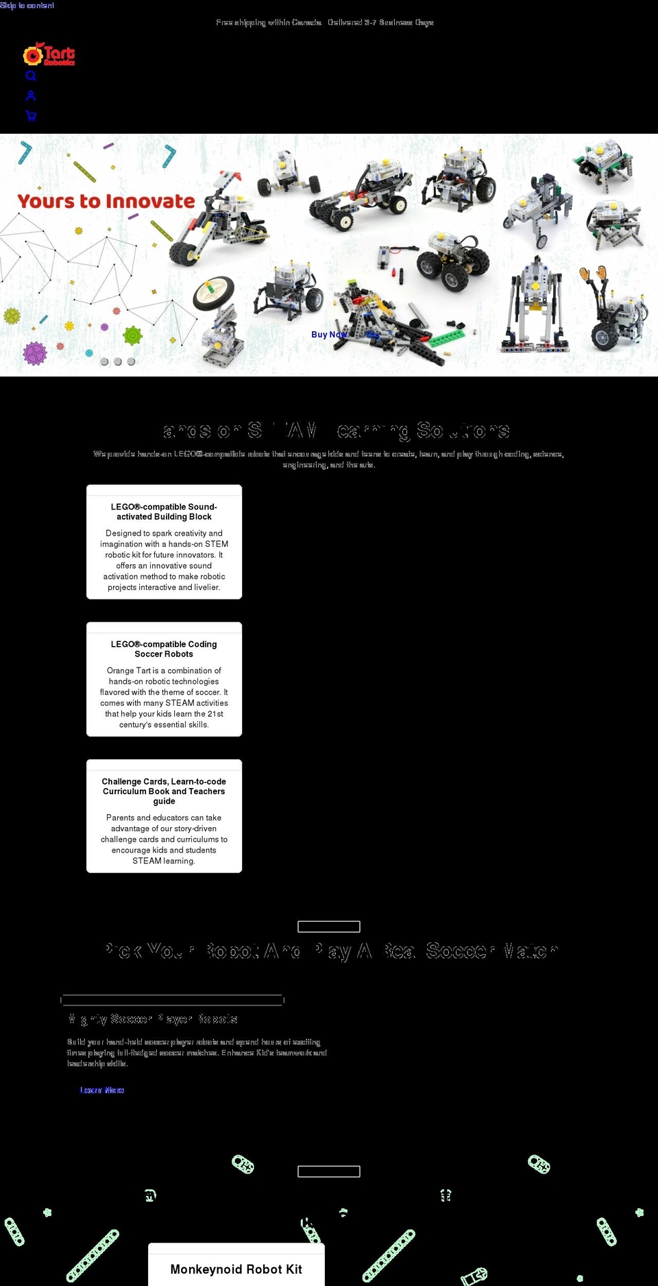 tartrobotics.com shopify website screenshot