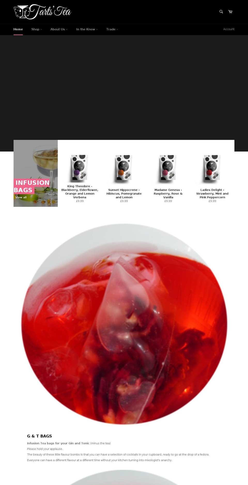 tartstea.com shopify website screenshot