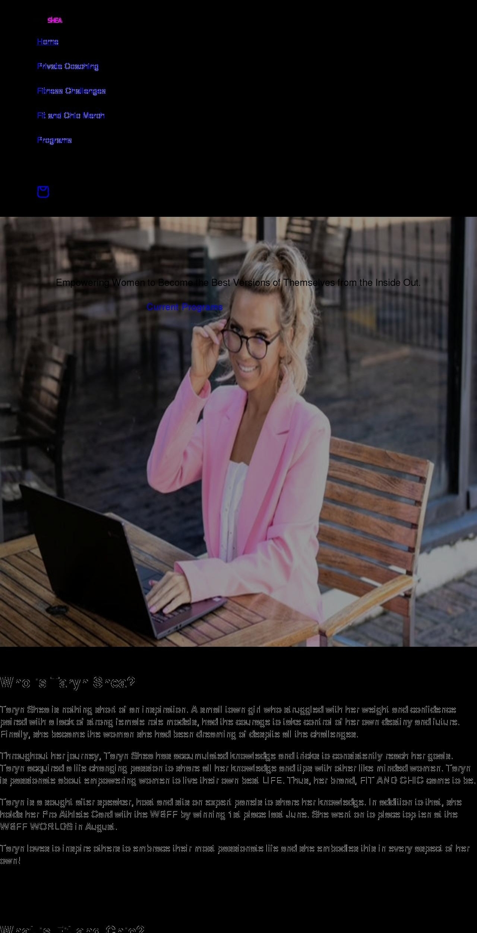 tarynshea.net shopify website screenshot