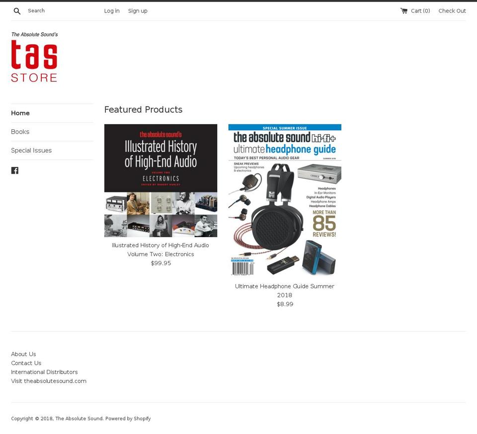 tas-electronics.com — Shopify storefront screenshot