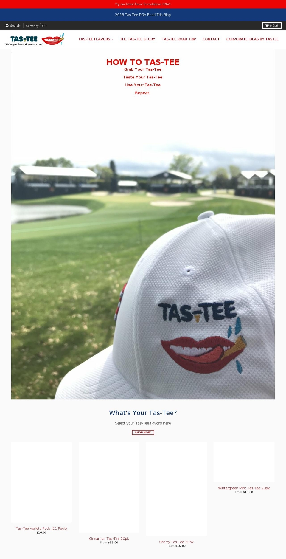 tas-tee.com shopify website screenshot
