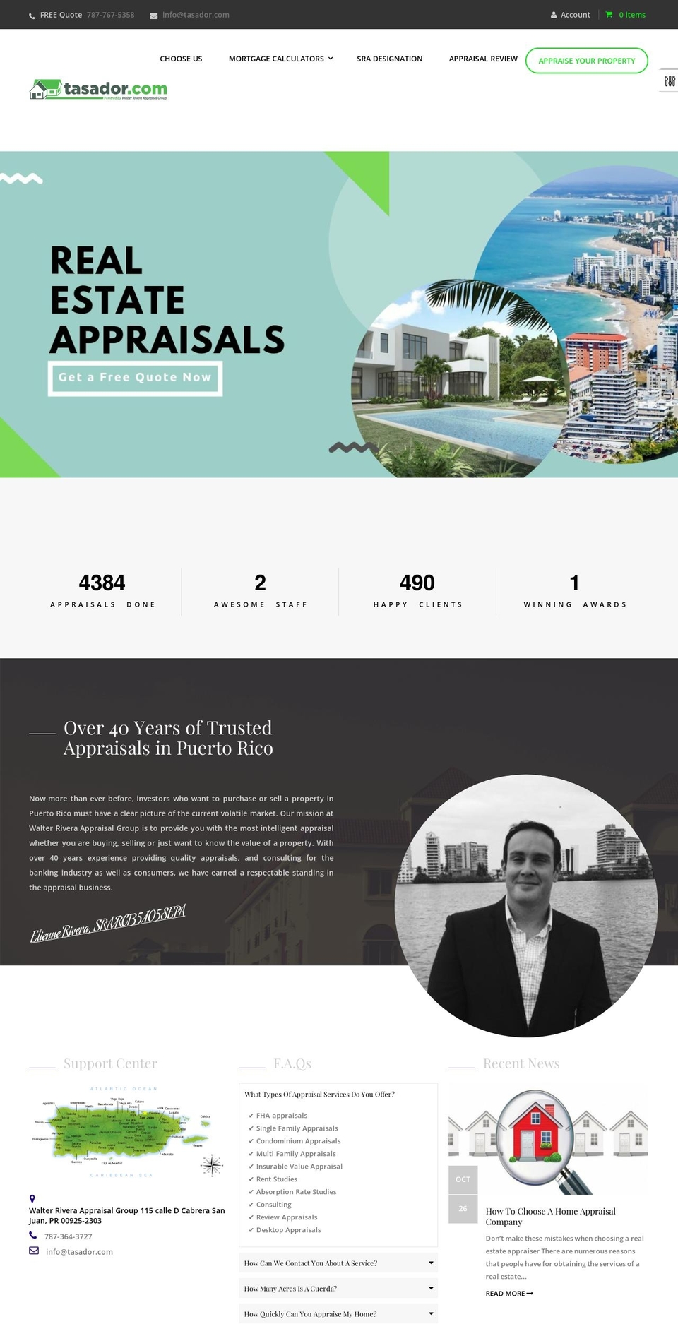 tasador.com shopify website screenshot