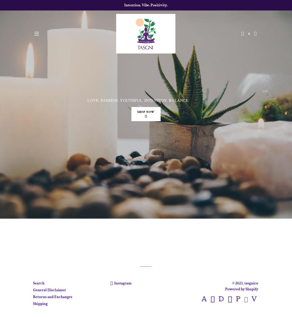 tasgnico.com shopify website screenshot