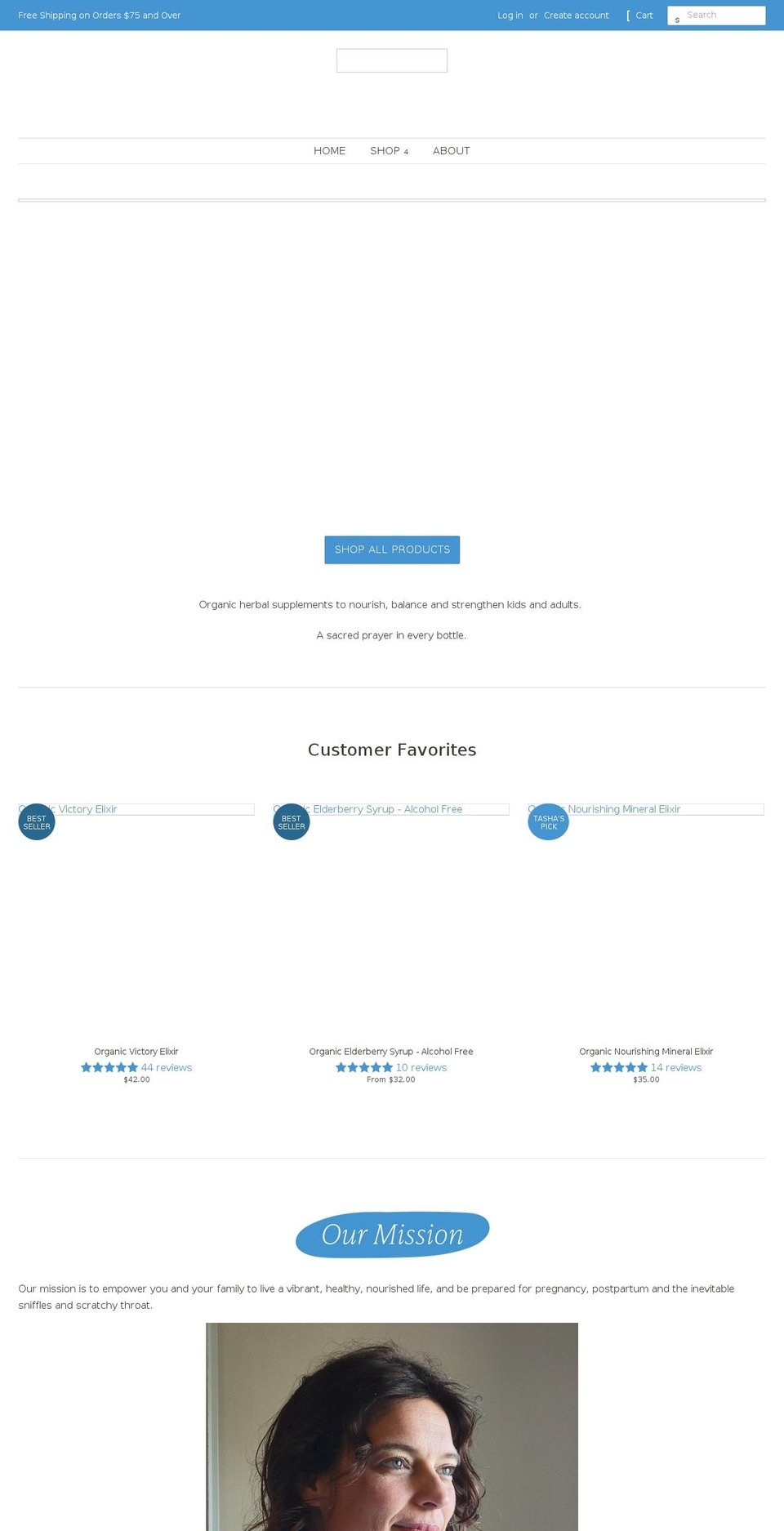 tasharose.com shopify website screenshot
