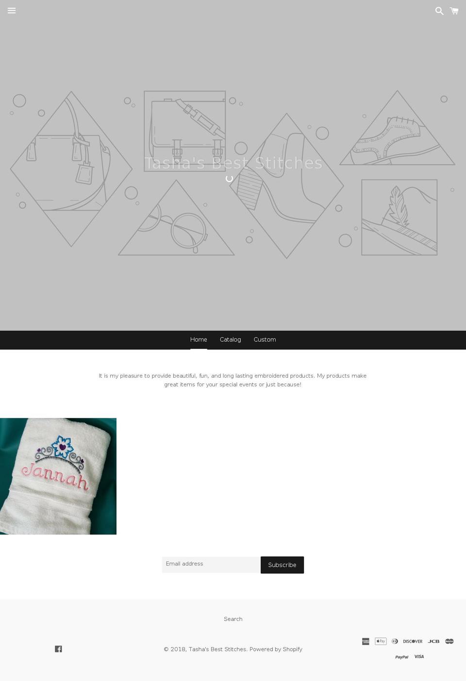 tashasbeststitches.com shopify website screenshot