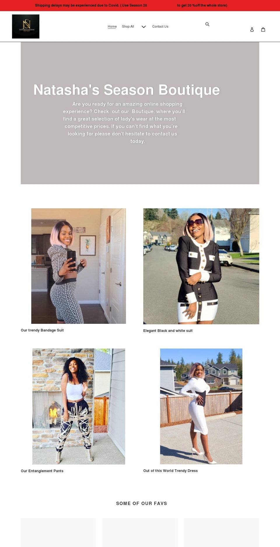 tashasboutiquee.com shopify website screenshot