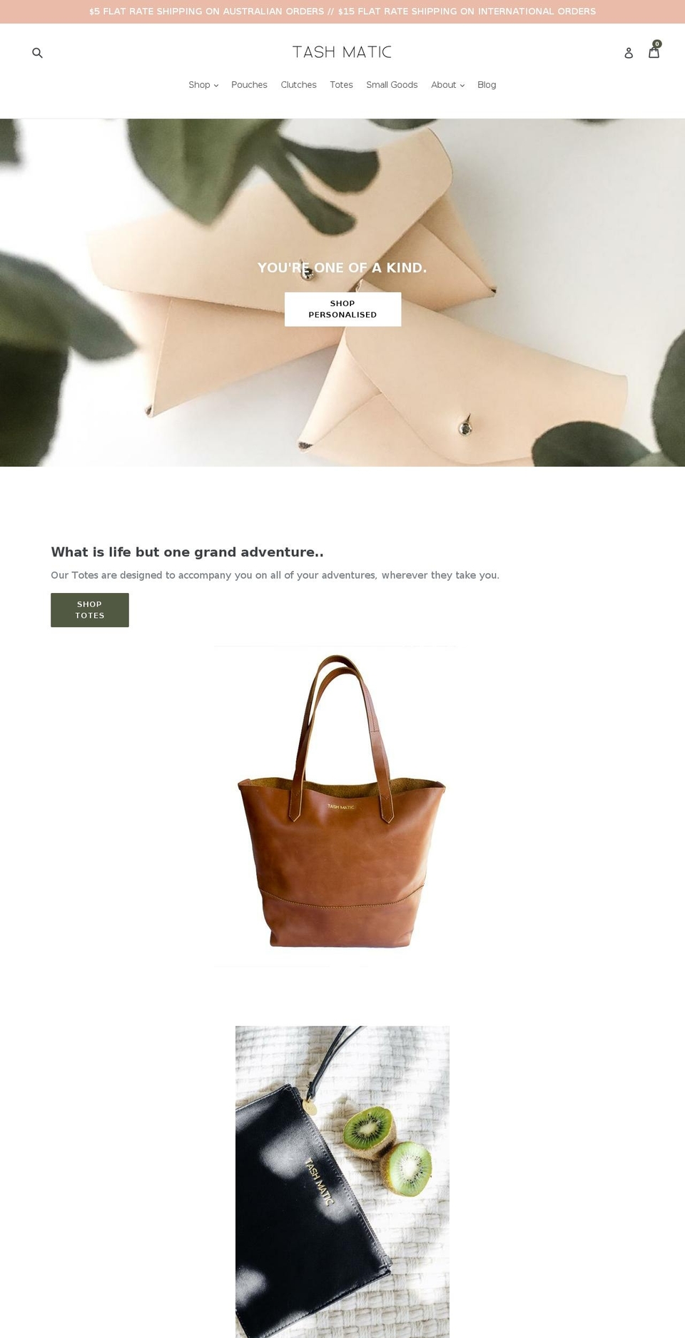 tashmatic.com — Shopify storefront screenshot
