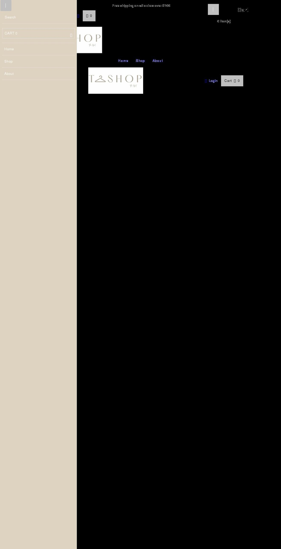 tashopthelabel.com shopify website screenshot