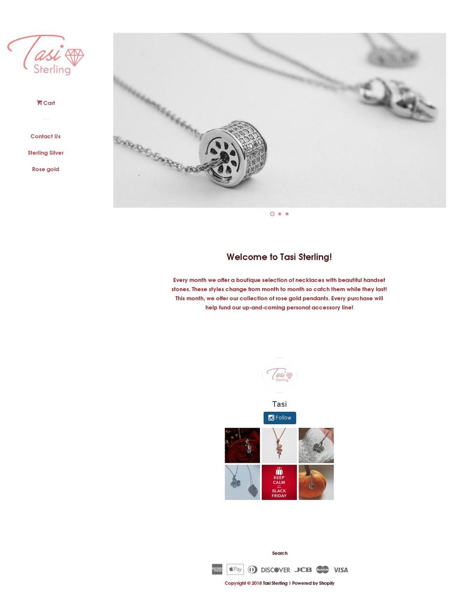 tasisterling.com — Shopify storefront screenshot