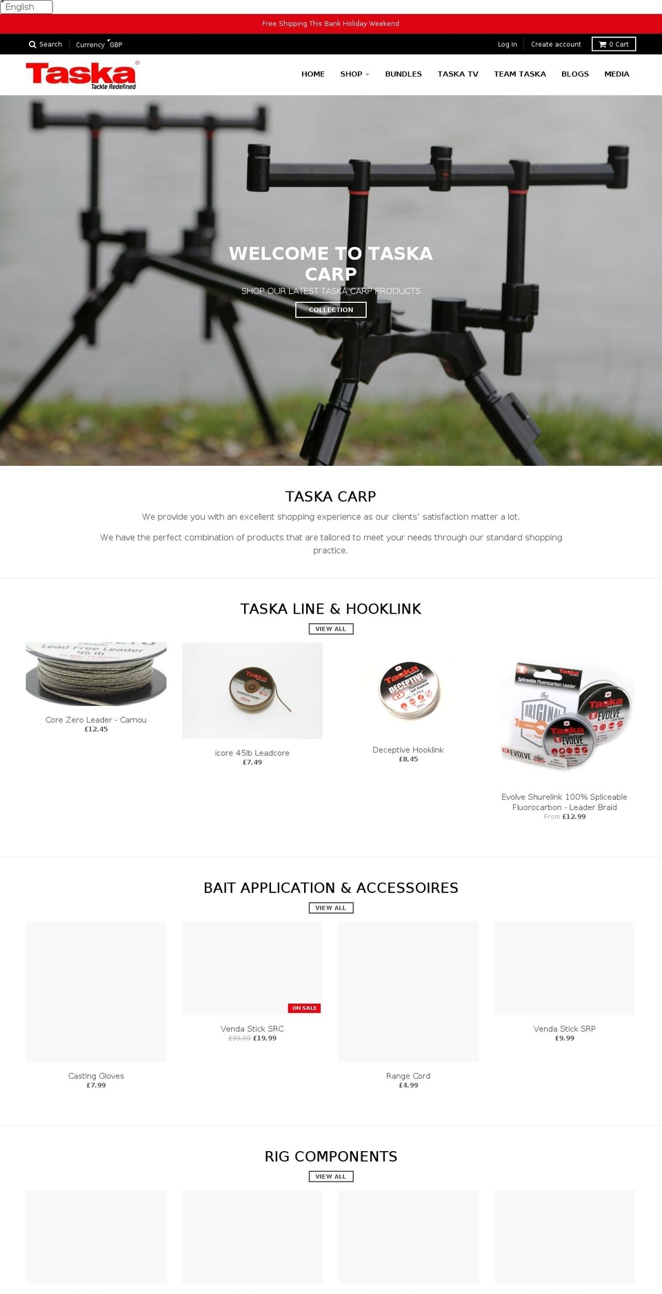 taskacarp.com shopify website screenshot