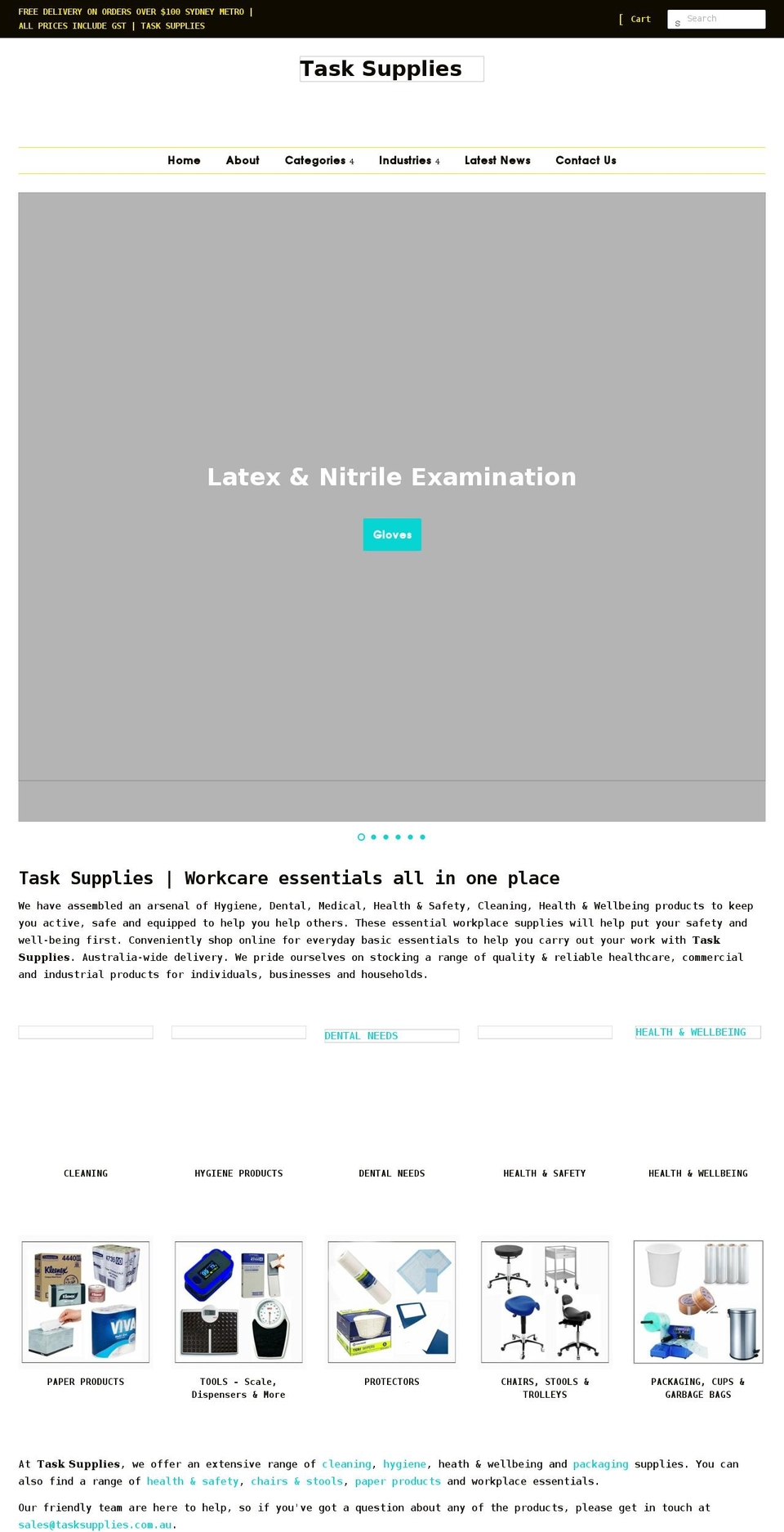 tasksupplies.com.au shopify website screenshot