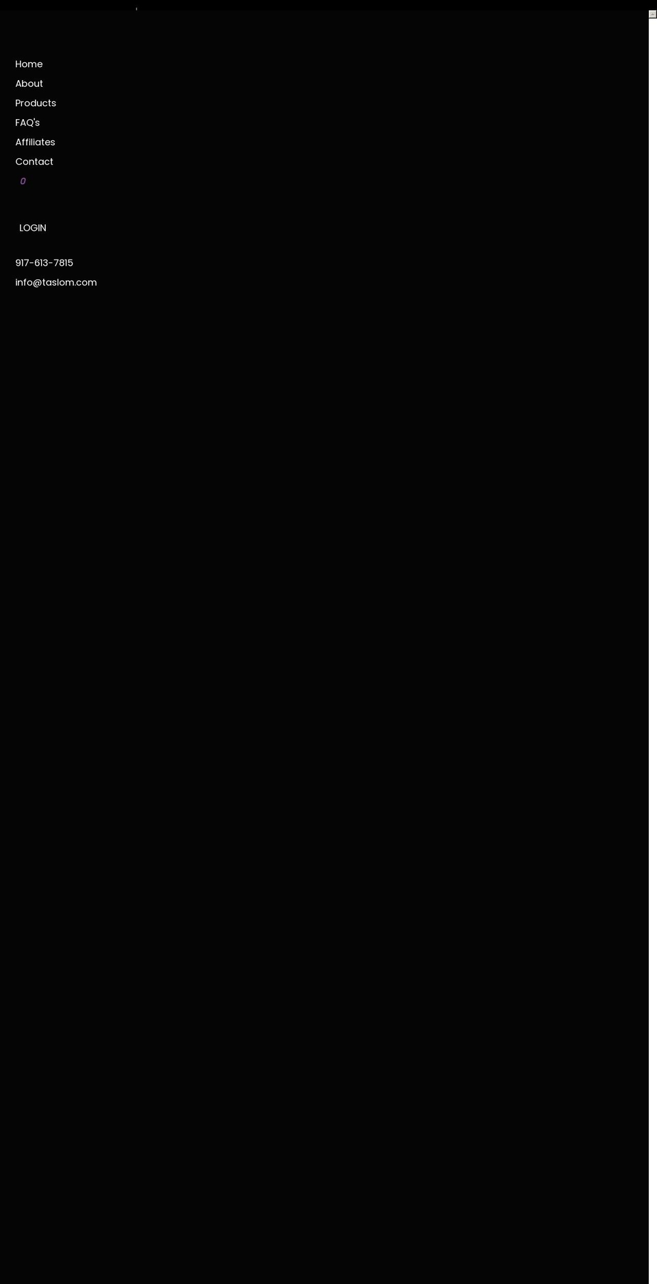 taslom.com shopify website screenshot