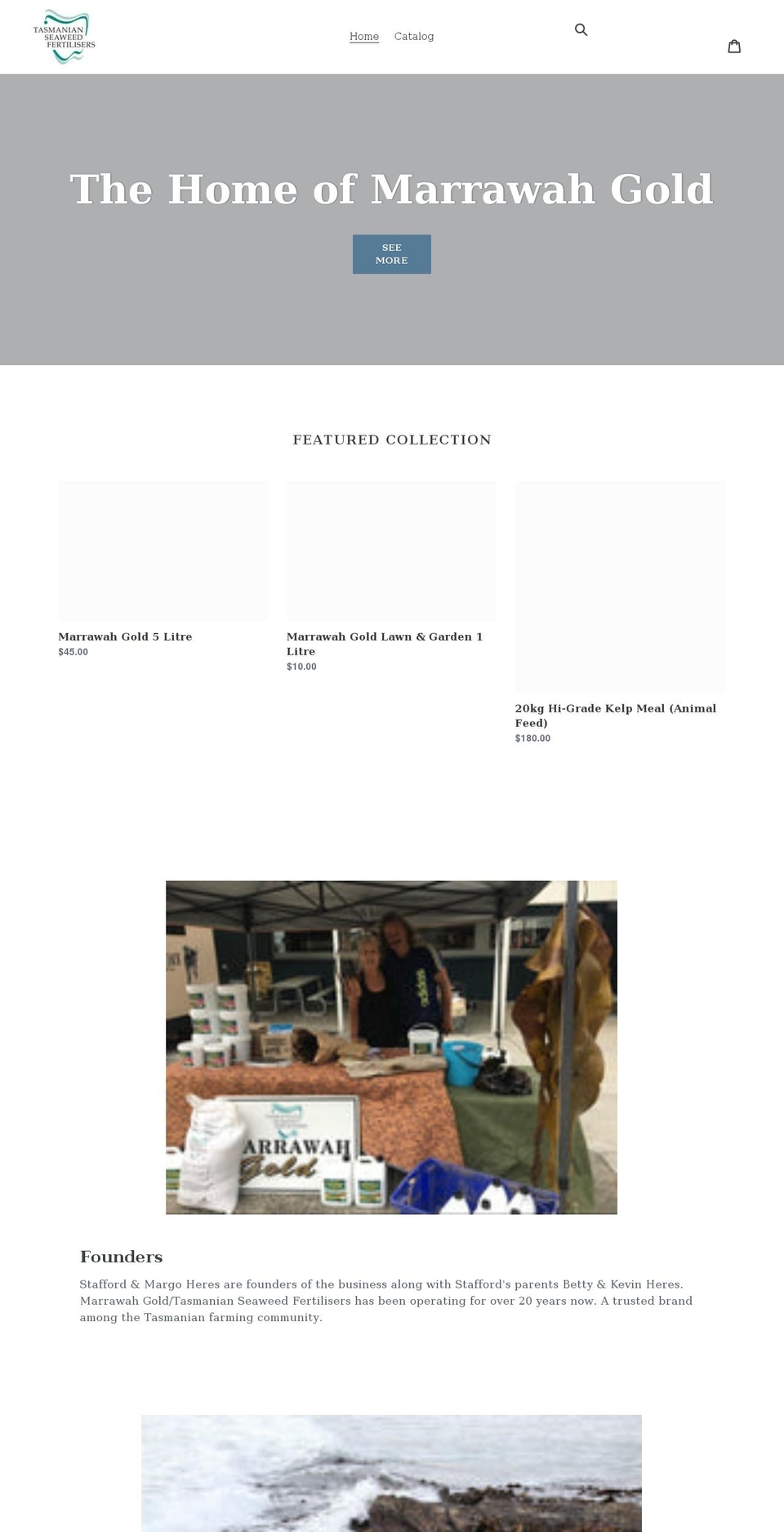tasseaweed.com shopify website screenshot