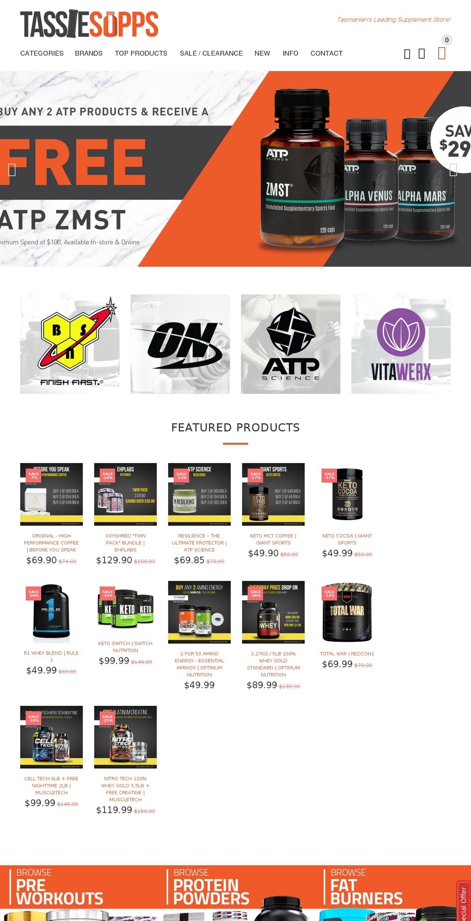 yourstore-v2-1-6 Shopify theme site example tassiesupps.net