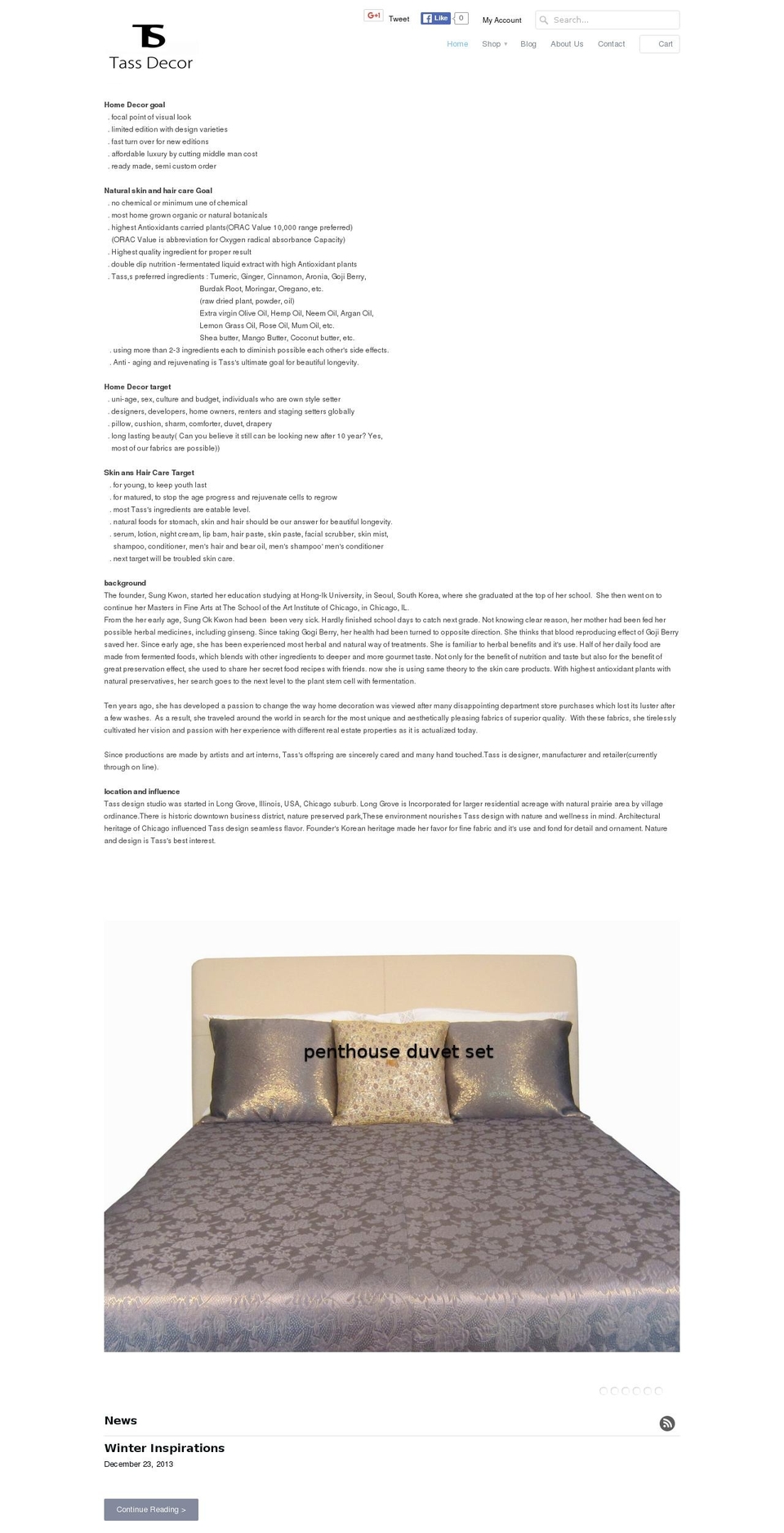 tasslifestyle.com shopify website screenshot