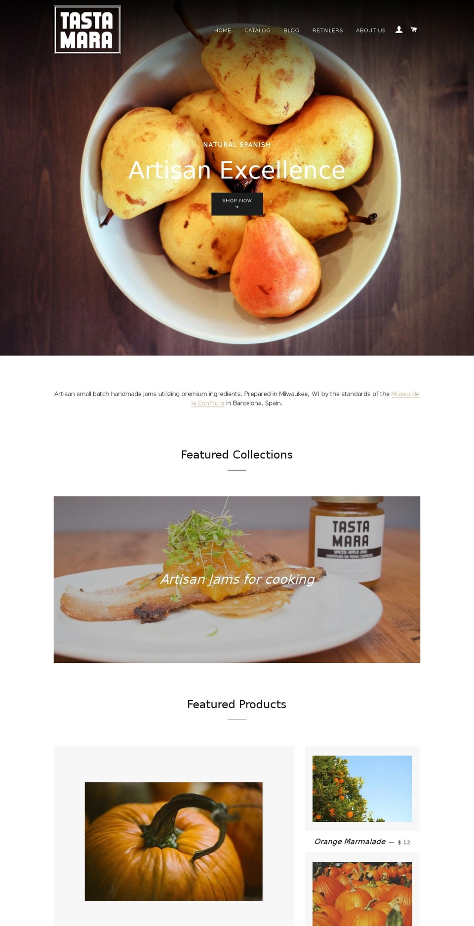 tastamara.com shopify website screenshot