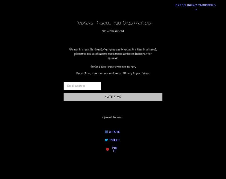 tasteepleasurescosmetics.com shopify website screenshot