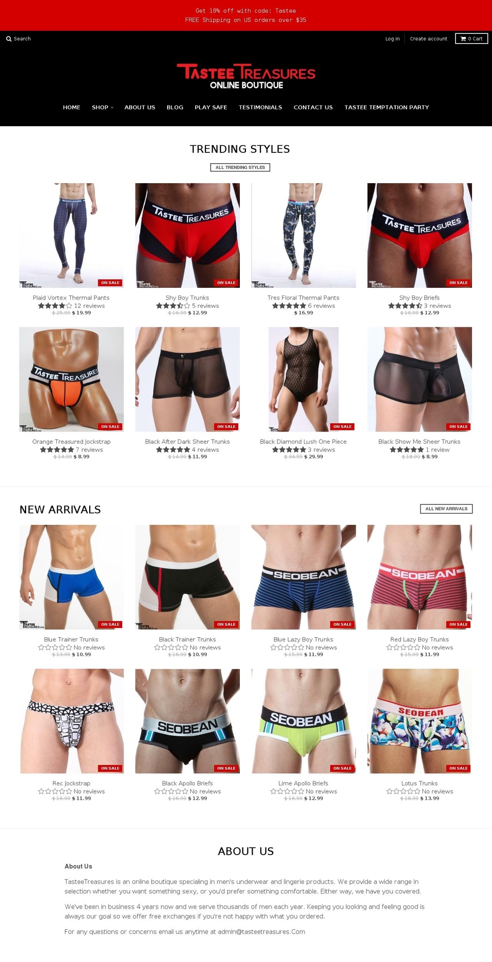 tasteetreasures.com shopify website screenshot